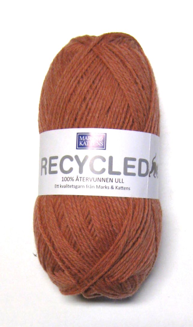 Recycled ullgarn. Ljus tegel (414)