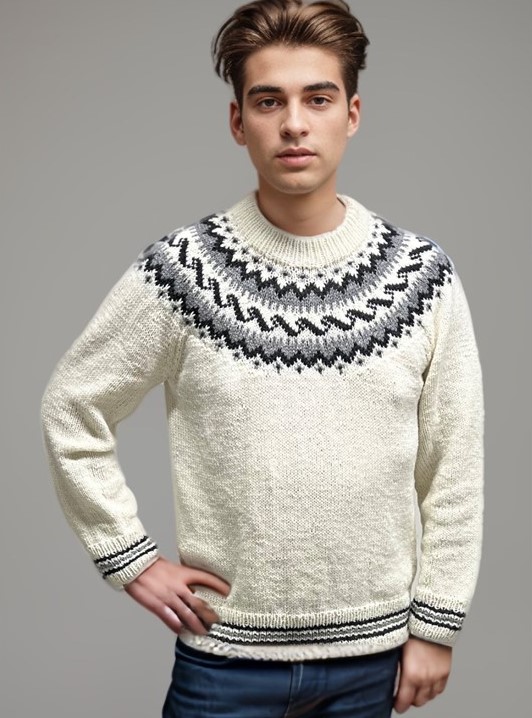 Mönster. Herrtröja med ok. (24005)