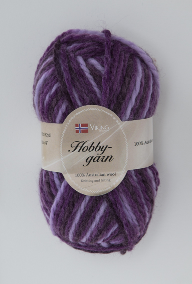 Viking Hobbygarn. Mörk/ljuslila 969