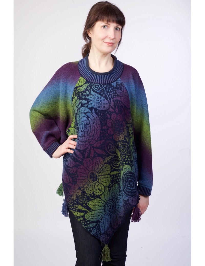 Poncho med ärmar. Kauni. (T504EFL) 