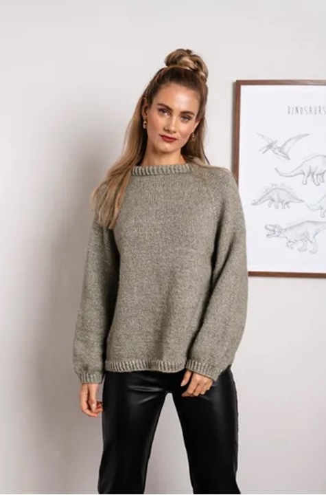Mönster. Oversize reglan tröja.