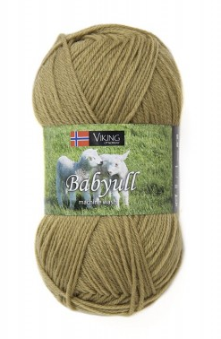 Viking Babyull. Kakigrön 374 utg.