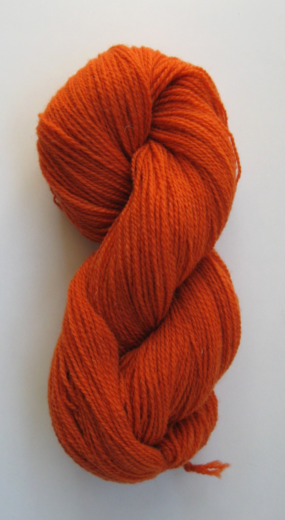 2-trådigt Plädgarn i ull.  Orange (208)