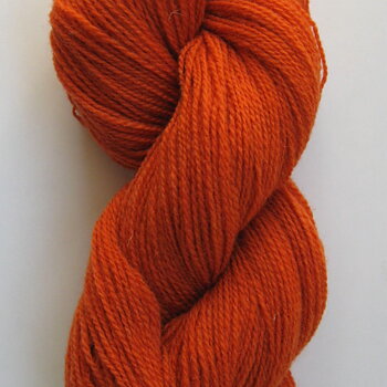 2-trådigt Plädgarn i ull. Orange (208)