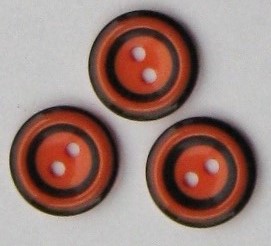 Runda tvåfärgade plastknappar 15 mm. - 5