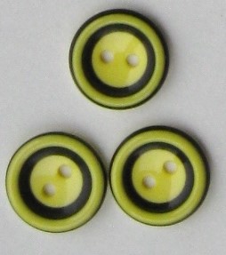 Runda tvåfärgade plastknappar 15 mm. - 3