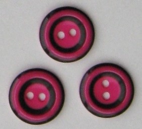 Runda tvåfärgade plastknappar 15 mm. - 9