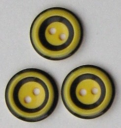 Runda tvåfärgade plastknappar 15 mm. - 7