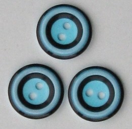 Runda tvåfärgade plastknappar 15 mm. - 6