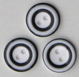 Runda tvåfärgade plastknappar 15 mm. - 4