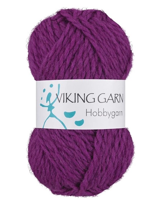 Viking Hobbygarn. Mörk lila. 970