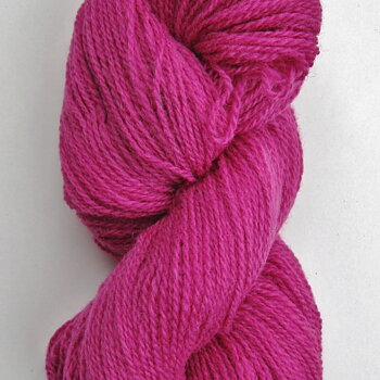 2-trådigt Plädgarn i ull. Cerise (247)