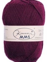 Enfärgat. MM1. Mörk vinröd.