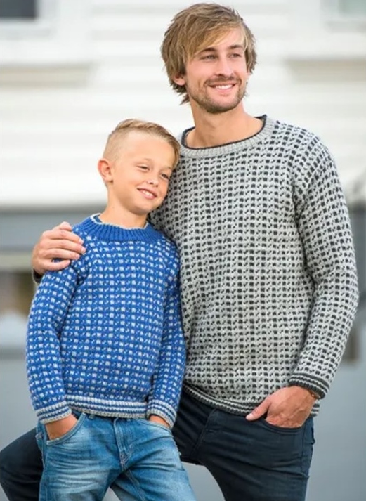 Mönster. Shetlandströja till hela familjen.