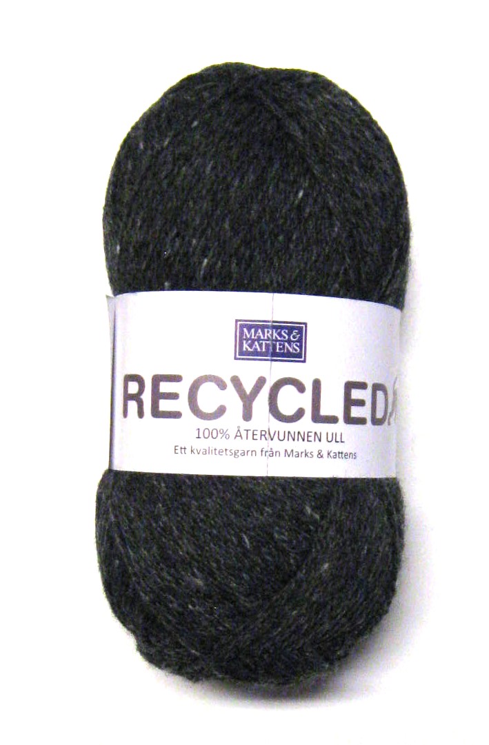 Recycled ullgarn. Mörkgrå (402)