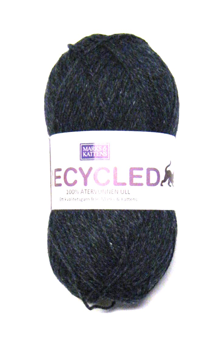 Recycled ullgarn. Blå (406)