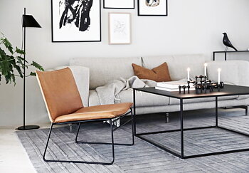 Kyst Lounge - fåtölj med  eller utan fotpall