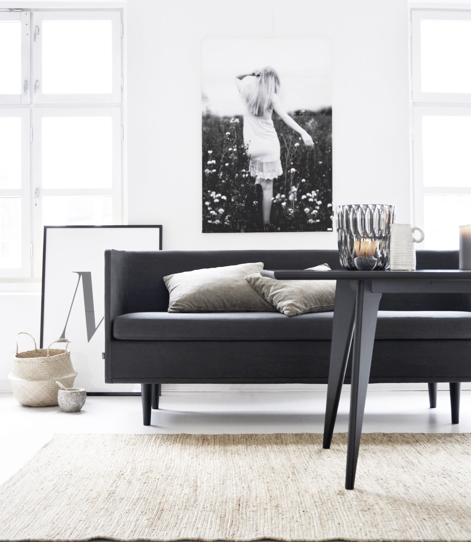 Mingel dining sofa  71 djup / matsoffa