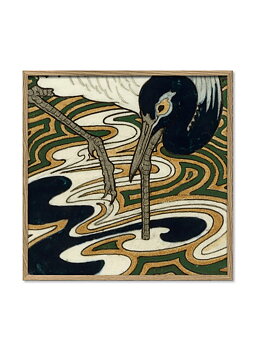 Heron tile print III