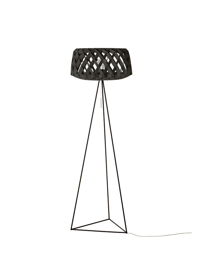 Pilke golv lampa - björk, vit, svart - 2