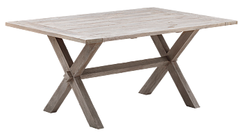 Kryssbord i åtevunnen teak Sika-Design
