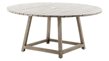 Runt trädgådsbord återvunnen teak Sika-Design 
