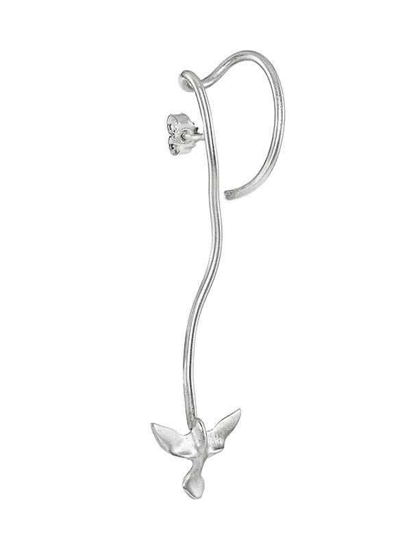 FLYING BIRD EARRING - SILVER