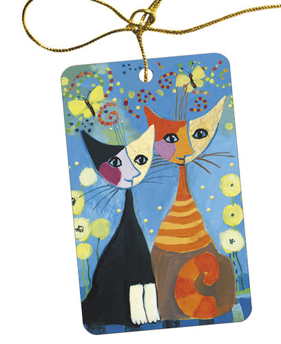 Gift tag two cats 10 cards