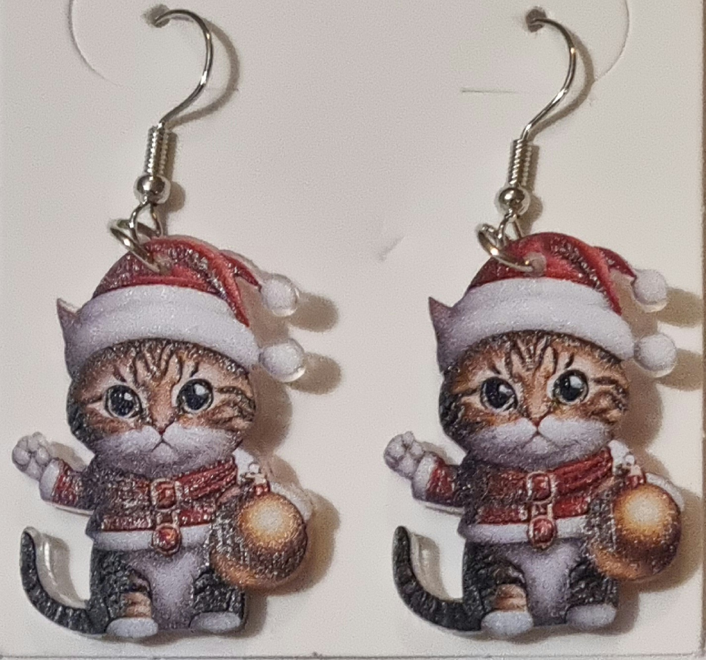 Örhänge "Julkatt" Fraktfritt
