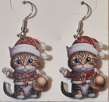 Örhänge "Julkatt" Fraktfritt