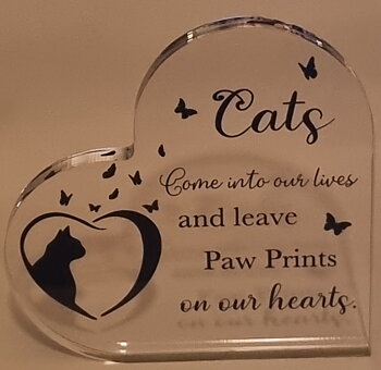 Prydnad "Cats come into our lives..."