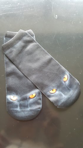 Ankelstrumpor med olika kattmotiv  - 4