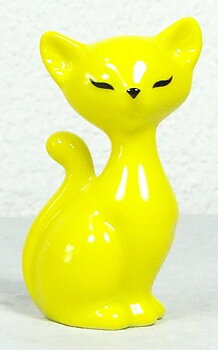 Goebel "Kitty de luxe" miniporslinskatt gul