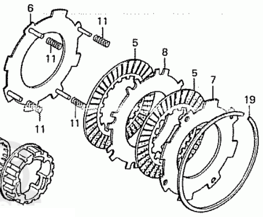 Clutch ring - Honda original - 2