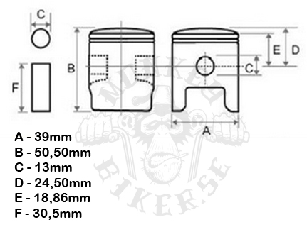 Piston kit Z50 6v - 2