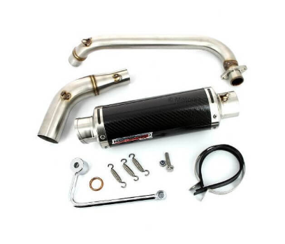 Downswept exhaust Zero Rose style carbon