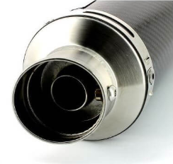 Downswept exhaust Zero Rose style carbon - 2