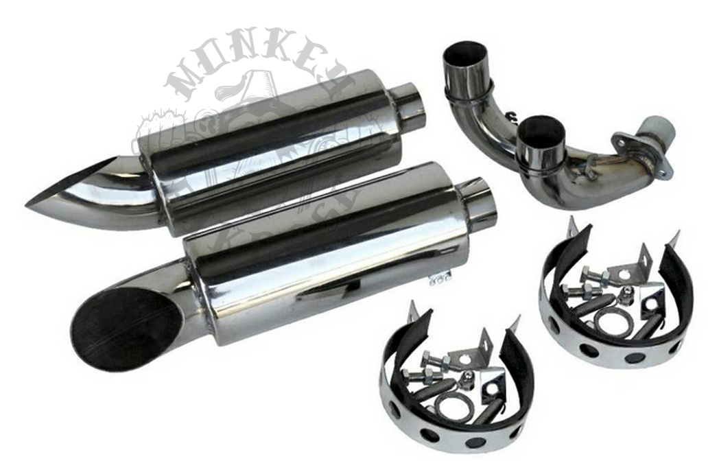 Downswept exhaust twin pipes 5