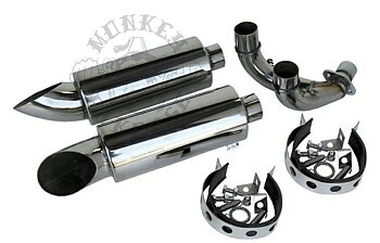 Downswept exhaust twin pipes 5