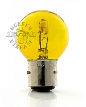6v BA21D yellow bulb headlight 25W/25W