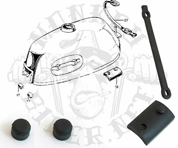 Set of tank rubbers Z50M & Z50A K1-K2