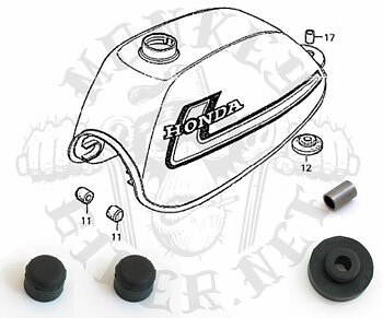 Set of tank rubbers Z50A K3-K6, Z50J1