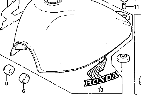 Set of tank rubbers Z50J2