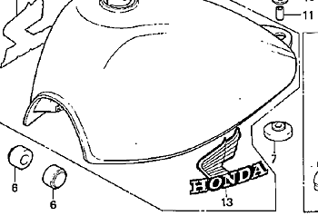 Set of tank rubbers Z50J2