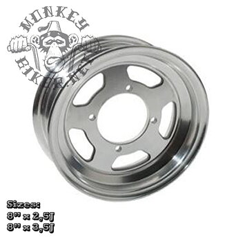 8" alloy rim - Daytona style 2.5"