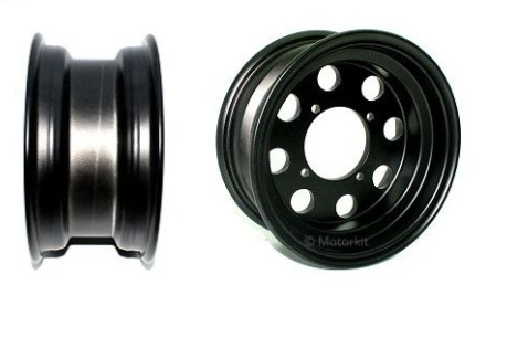 8" alloy rims 8 hole CNC Black - 2