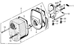 Baklampsfäste Z50A K3-K6, 76-78 - 2