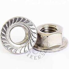 Serrated flange nut crank shaft