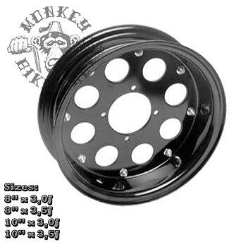 8" alloy rim 8-hole - Black