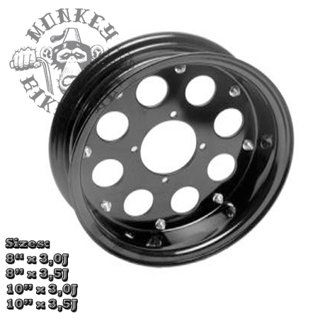 10" alloy rim 8-hole - Black